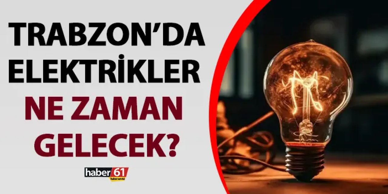 Trabzon'da elektrikler ne zaman gelecek? 30 Haziran 2024 elektrik kesintileri