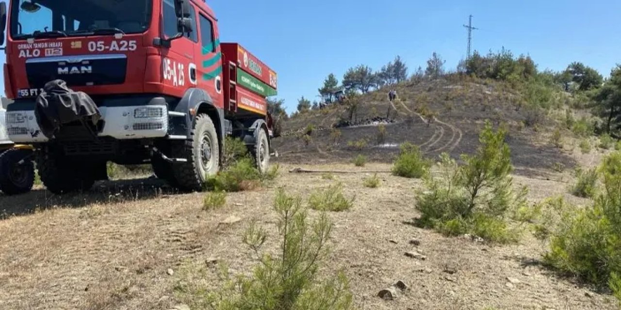 Samsun’da örtü yangını panik yarattı