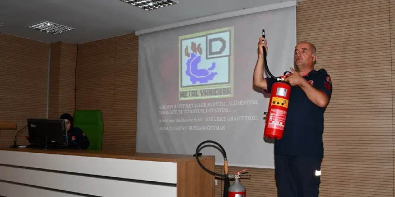 Samsun’da sağlık personeline yangın eğitimi!