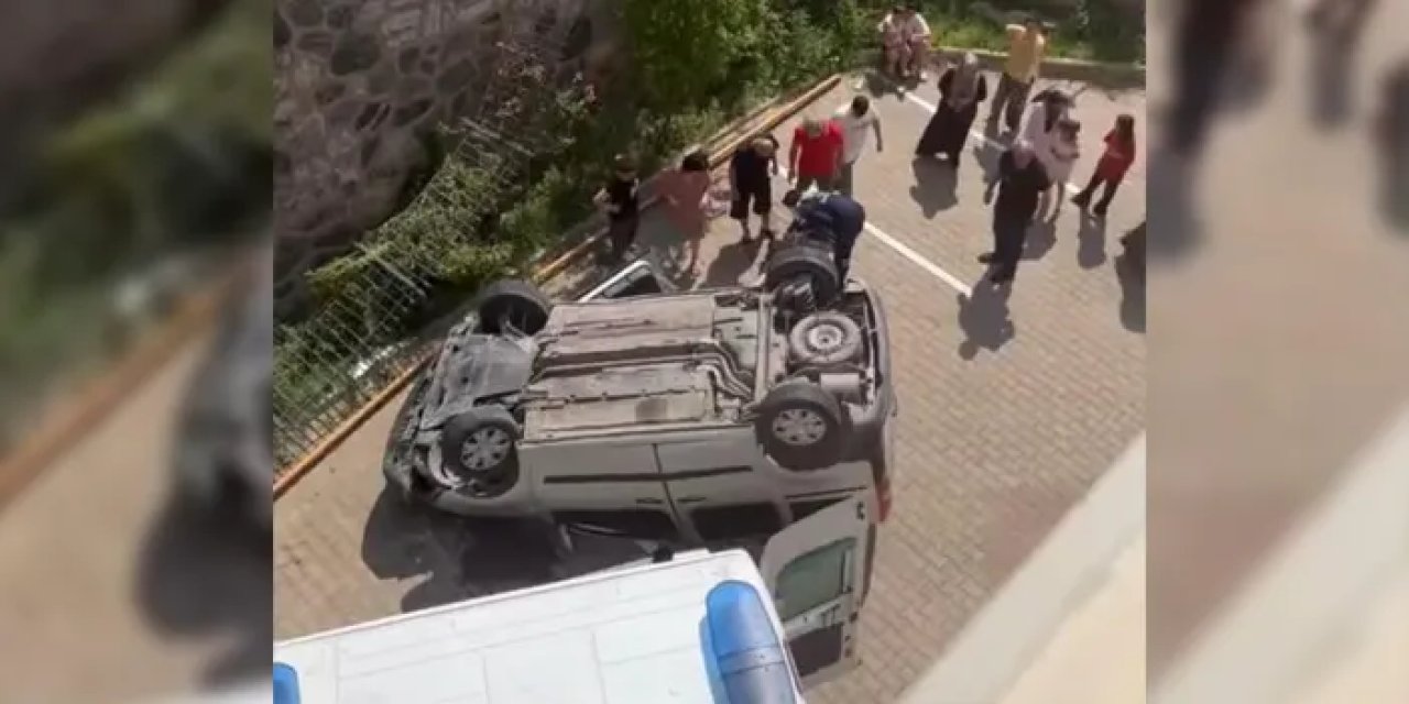 Bursa’da feci kaza! Site bahçesine uçtu