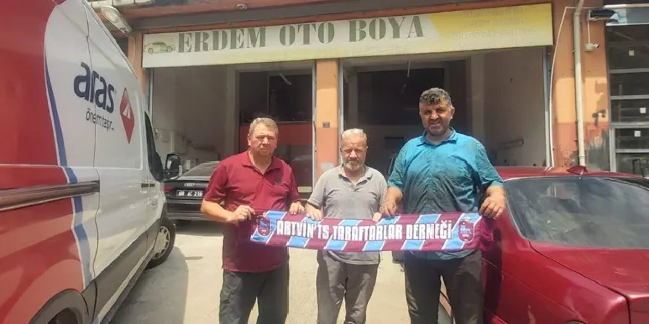 Artvin Trabzonspor Taraftarlar Derneği Başkanı Bayram Sarayoğlu’ndan sanayi esnafına ziyaret