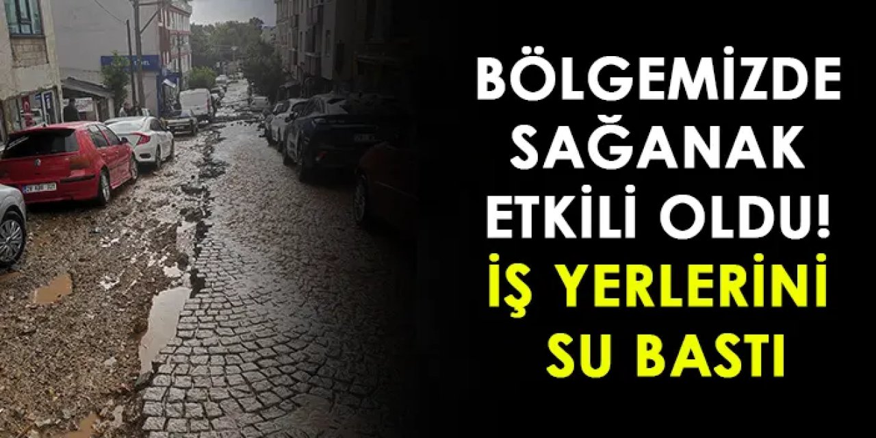 Giresun'da etkili sağanak! İş yerlerini su bastı