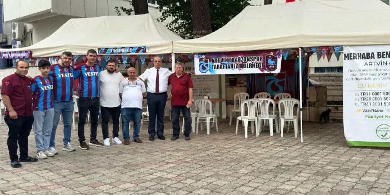 Artvin Trabzonspor Taraftarlar Derneği'nden SMA hastası Bilge bebeğe yardım kermesi