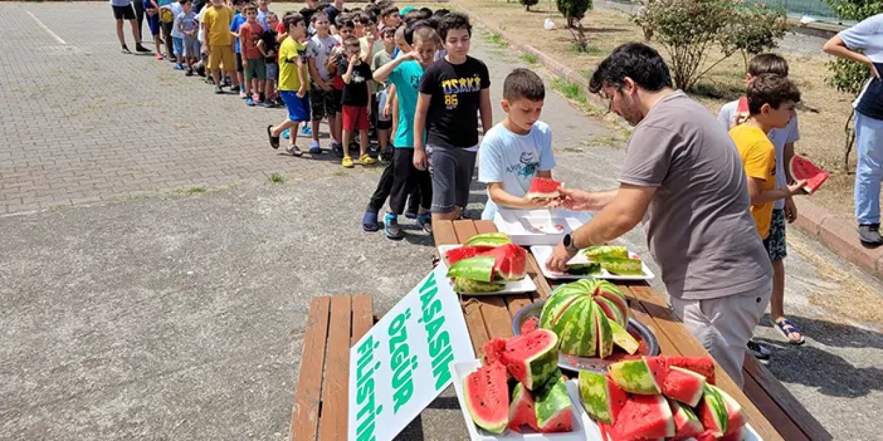 Samsun'da Kur'an kursu öğrencilerine yönelik "Karpuz Şenliği"