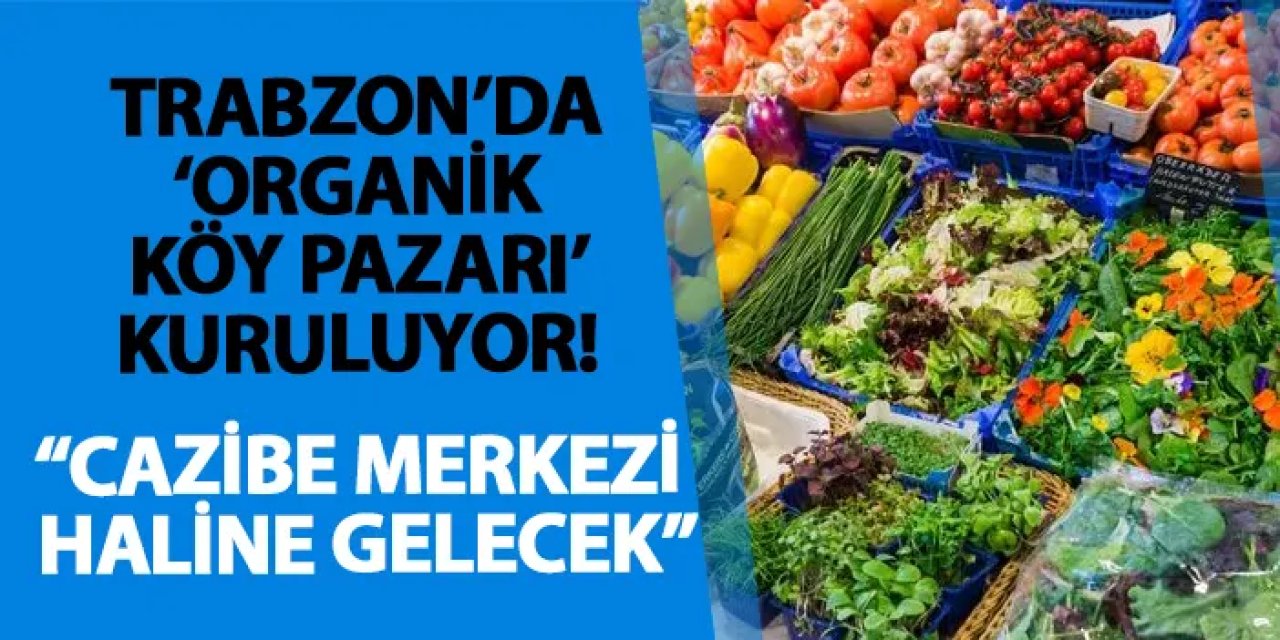 Trabzon’da ‘Organik Köy Pazarı’ kuruluyor! “Cazibe merkezi haline gelecek”