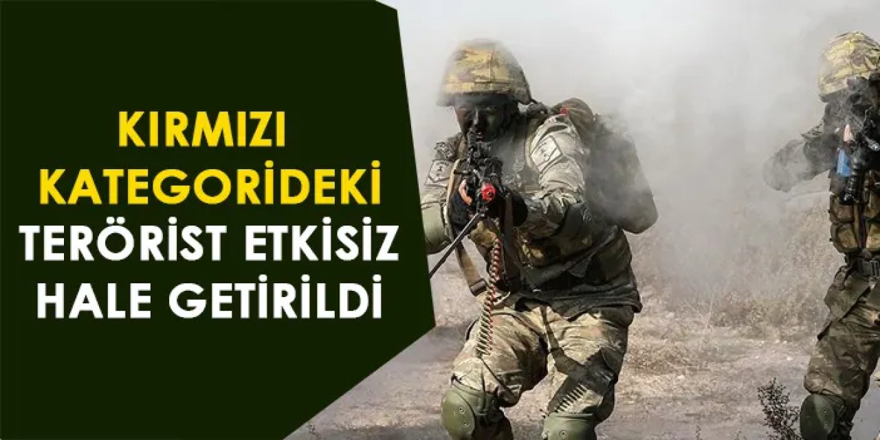 Kırmızı kategorideki terörist etkisiz hale getirildi