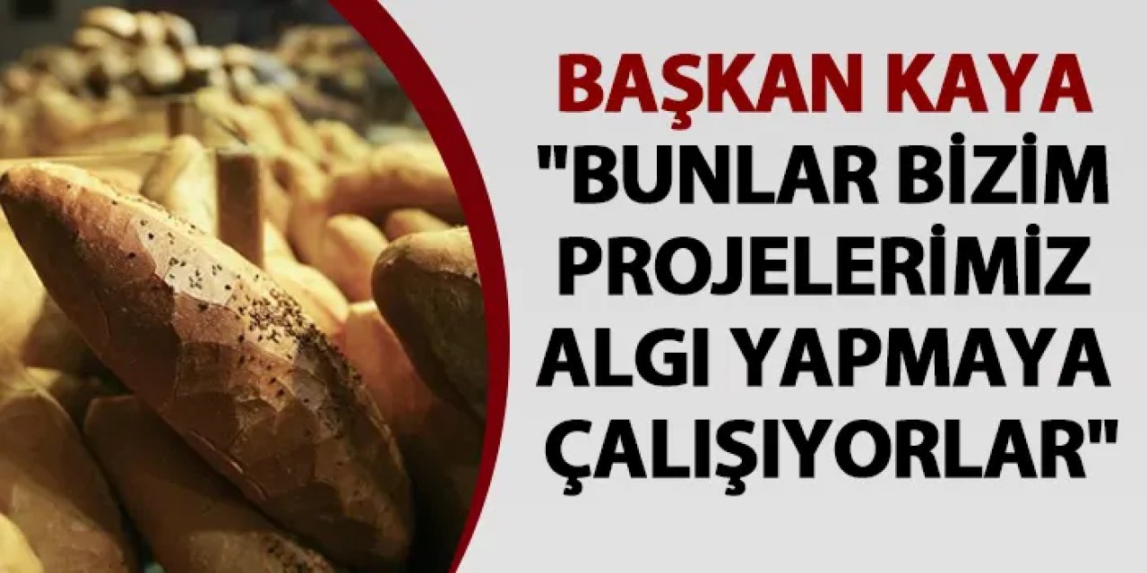 Başkan Kaya: "Bunlar bizim projelerimiz! Algı yapmaya çalışıyorlar"