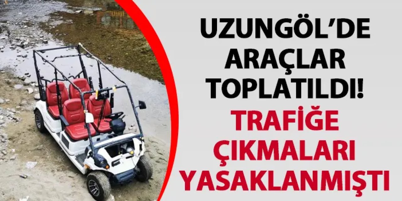 Uzungöl’de araçlar toplatıldı! Trafiğe çıkmaları yasaklanmıştı