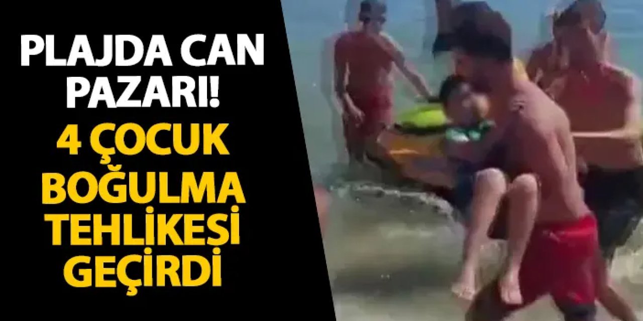 İstanbul’da plajda can pazarı! 4 çocuk boğulma tehlikesi geçirdi