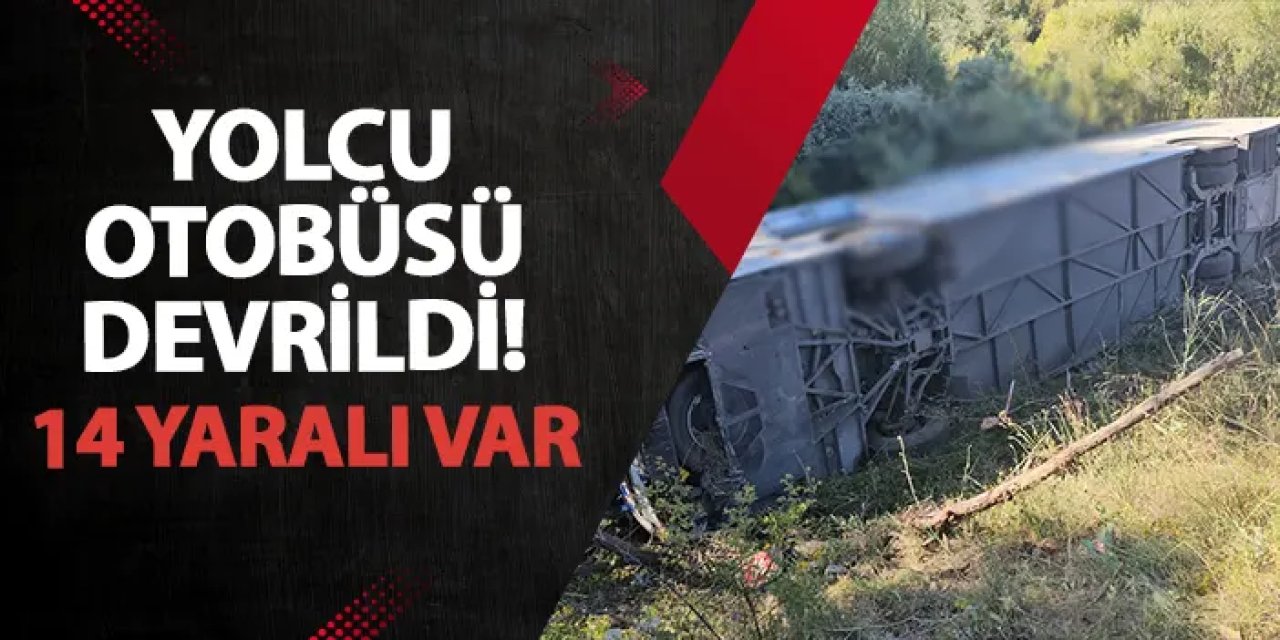 Erzincan'da yolcu otobüsü devrildi! 14 yaralı var