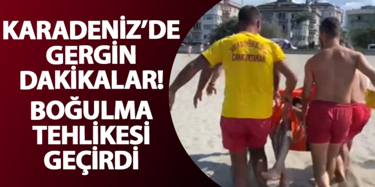 Karadeniz’de gergin dakikalar! Boğulma tehlikesi geçirdi