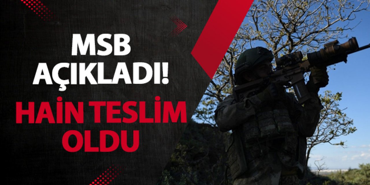 MSB açıkladı! Hain teslim oldu