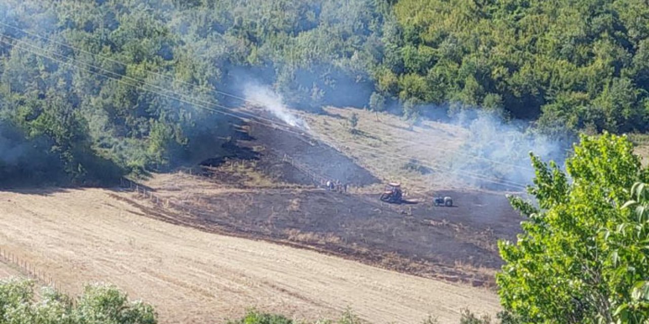 Samsun'da korkutan yangın! Ormanlık alana sıçramadan söndürüldü