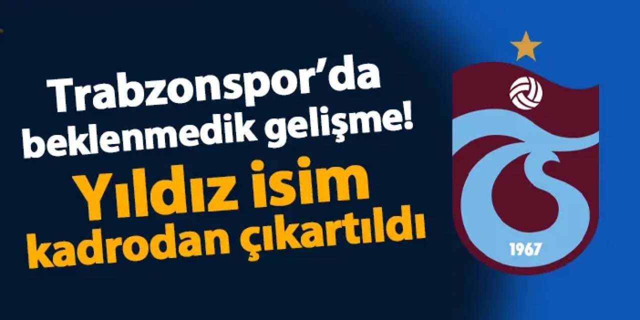 Trabzonspor'da beklenmedik gelişme! Rapid Wien maçı kadrosundan çıkartıldı