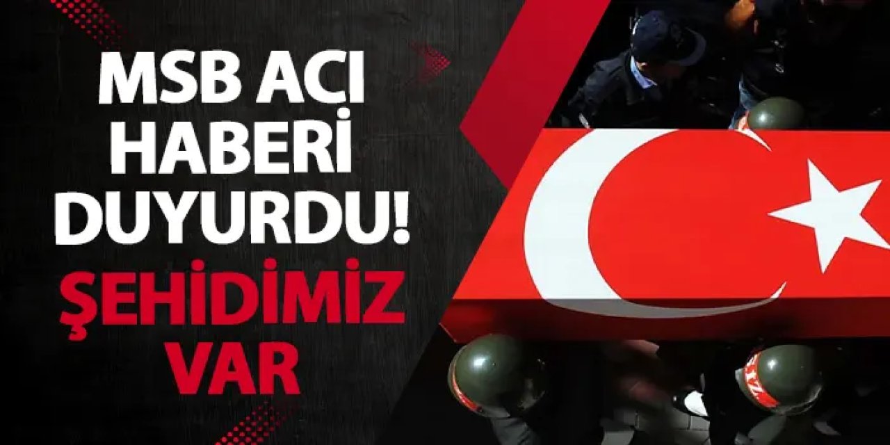 MSB acı haberi duyurdu! Şehidimiz var