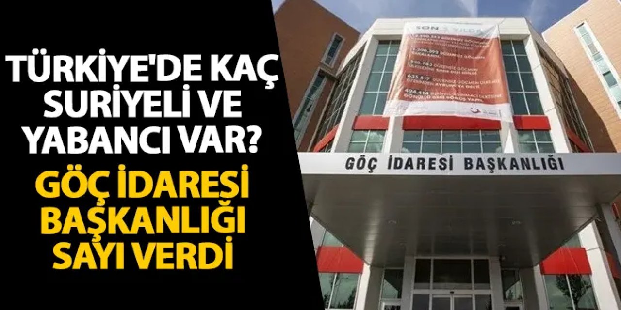 Türkiye'de kaç Suriyeli ve yabancı var? Göç İdaresi Başkanlığı sayı verdi