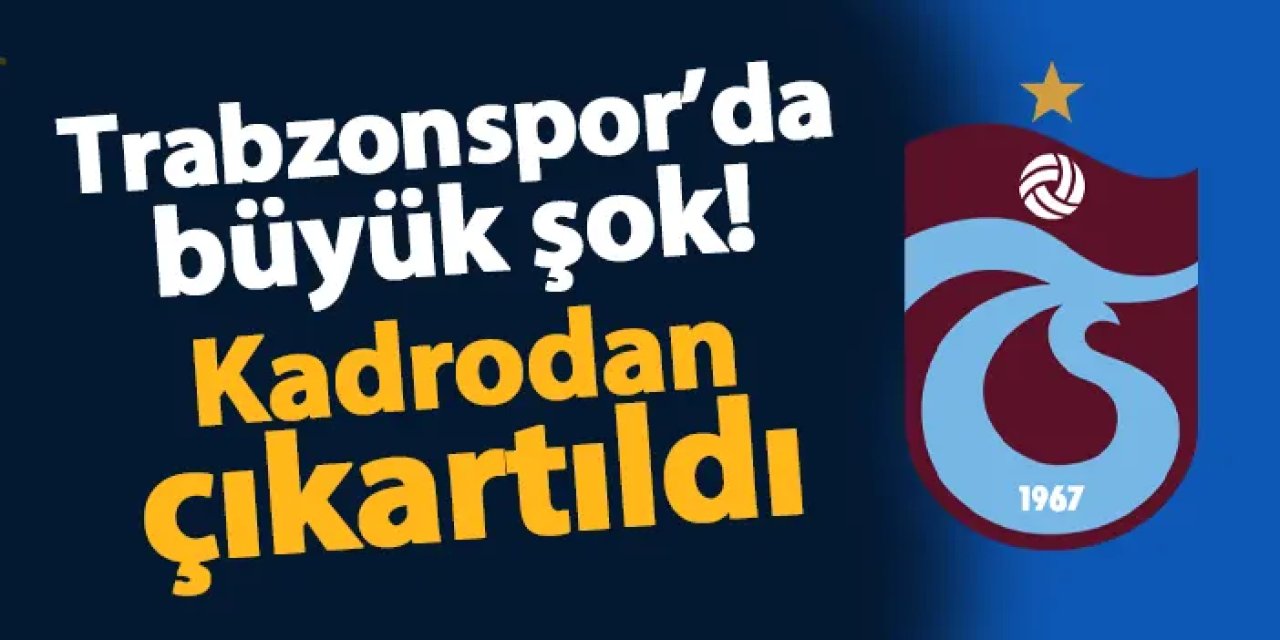 Trabzonspor'da St. Gallen maçı öncesi şok! Kadrodan çıkartıldı