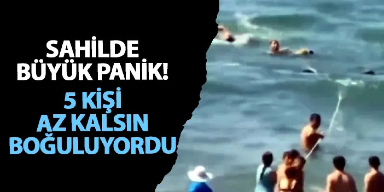 Bartın’ın sahilinde büyük panik! 5 kişi az kalsın boğuluyordu