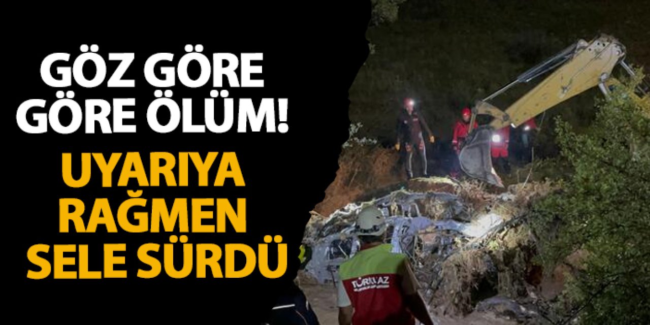 Kayseri’de göz göre göre ölüm! Uyarıya rağmen sele sürdü