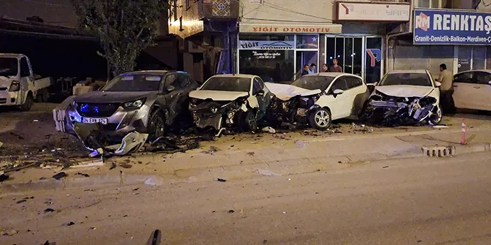 Samsun'da alkollü sürücü 5 araca çarptı!