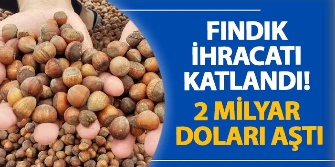 Fındık ihracatı katlandı! 2 milyar doları aştı