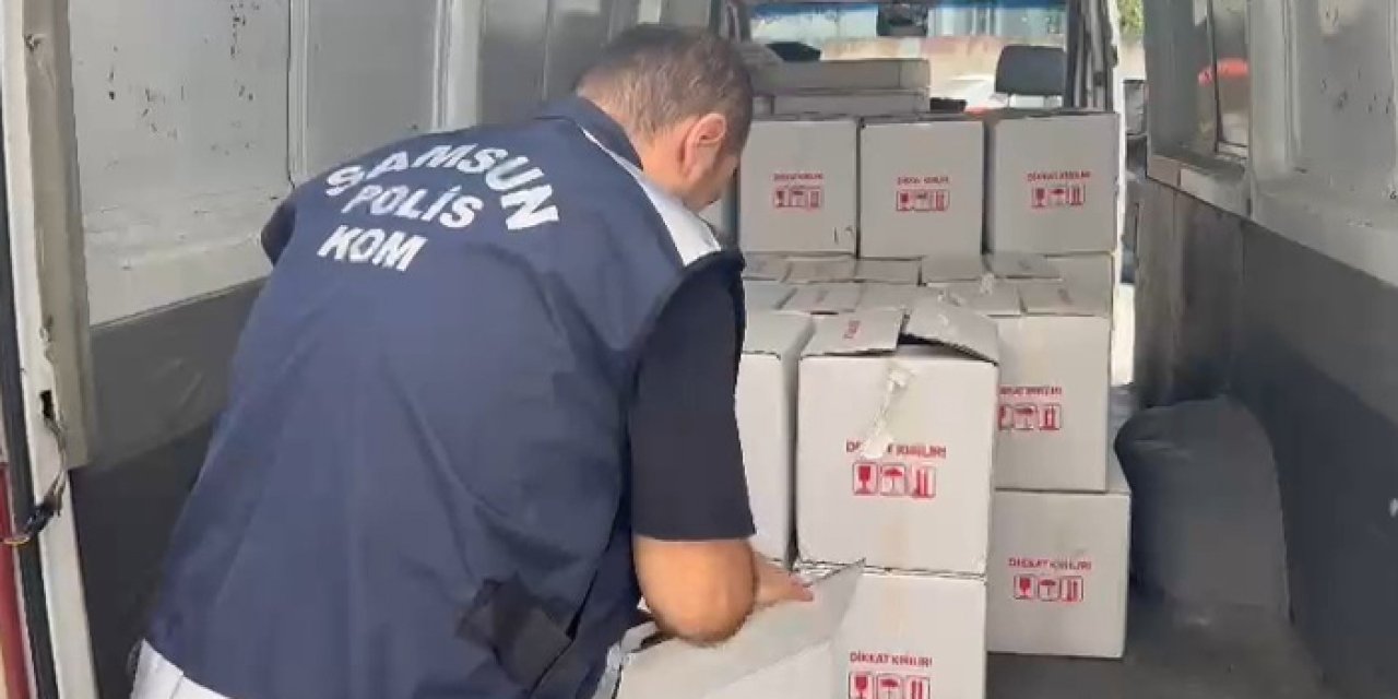 Samsun’da 2 ton etil alkol ele geçirildi!