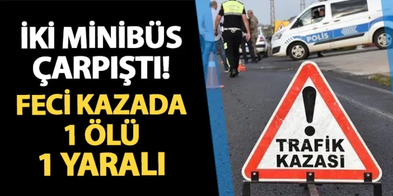 Giresun'da iki minibüs çarpıştı! 1 ölü, 1 yaralı