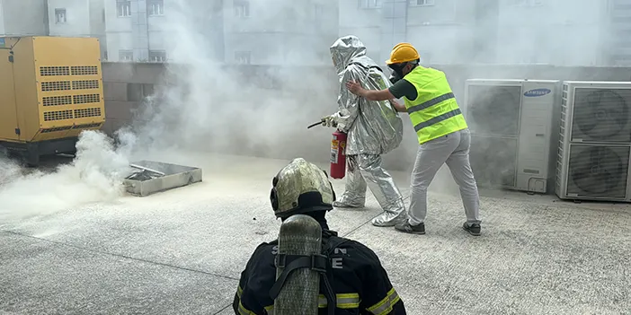 Samsun'da hastanede deprem tatbikatı!