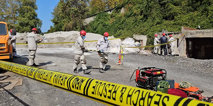 Zonguldak'ta TTK madencileri  arama kurtarma tatbikatında!