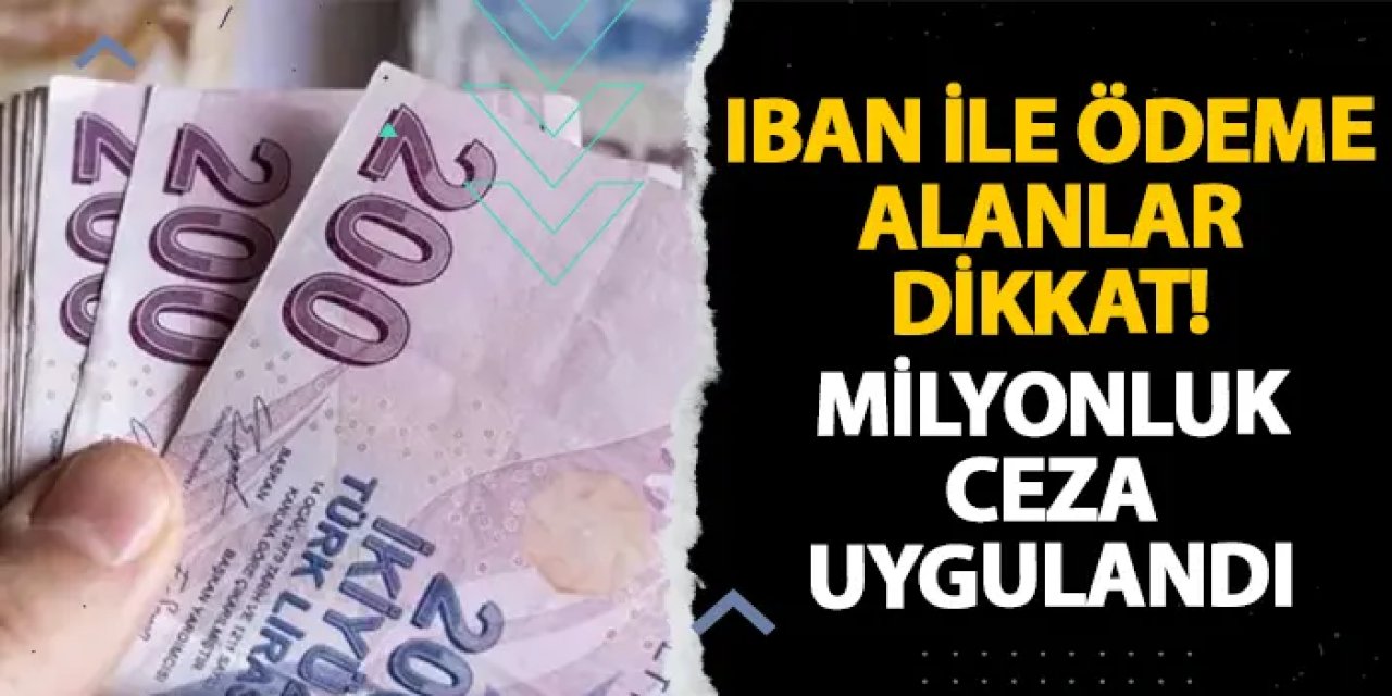 IBAN ile ödeme alanlar dikkat! Milyonluk ceza uygulandı