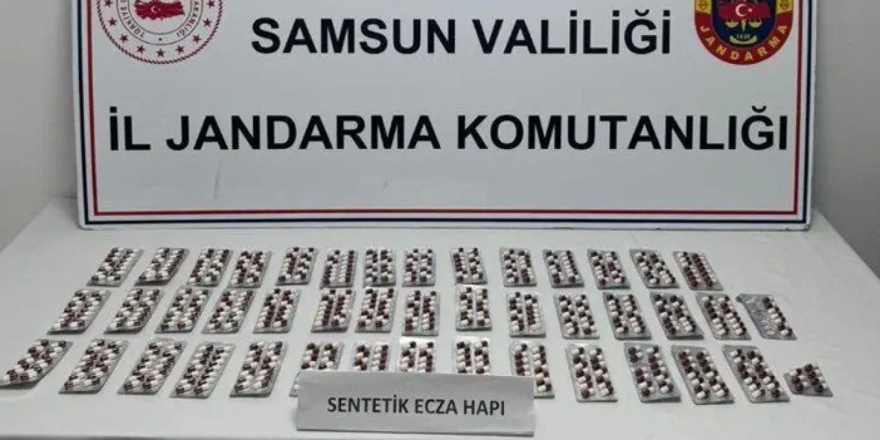 Samsun’da zehir baskını! 947 adet sentetik ecza yakalandı