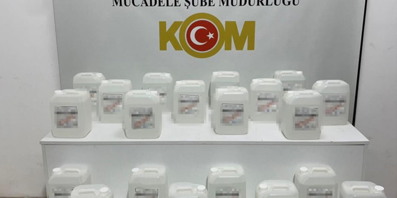 Samsun'da 120 litre etil alkol ele geçirildi