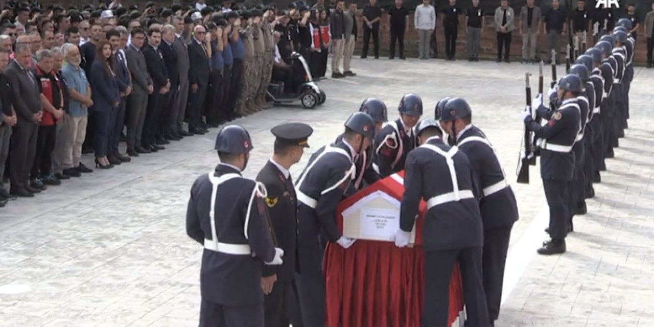 Ordu'da Şehit Jandarma Astsubay Çavuş Mehmet Fatih Çangır için tören