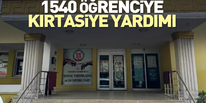 Samsun'da 1540 öğrenciye 770 bin TL'lik kırtasiye yardımı!