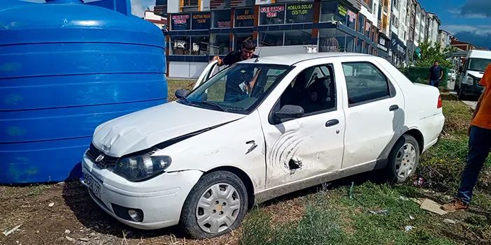 Samsun'da akıl almaz kaza! Sollarken kaza yaptı!