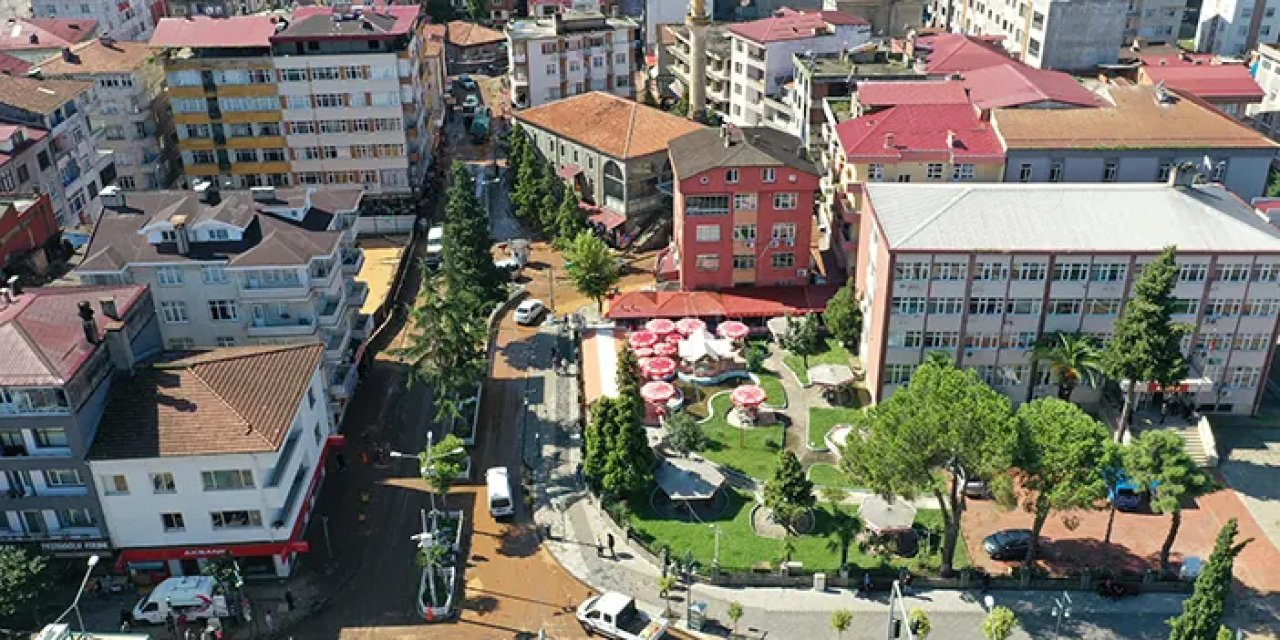 Trabzon'u vuran selin etkisi havadan böyle görüntülendi!