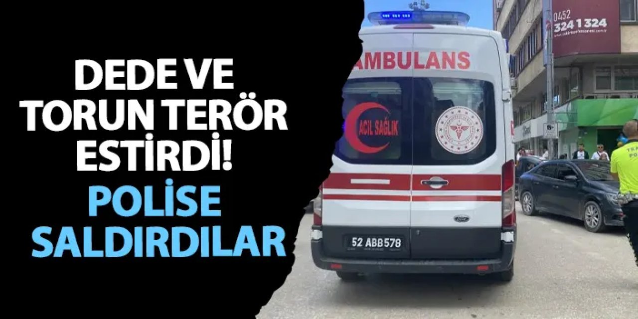 Ordu’da dede ve torun terör estirdi! Polise saldırdılar