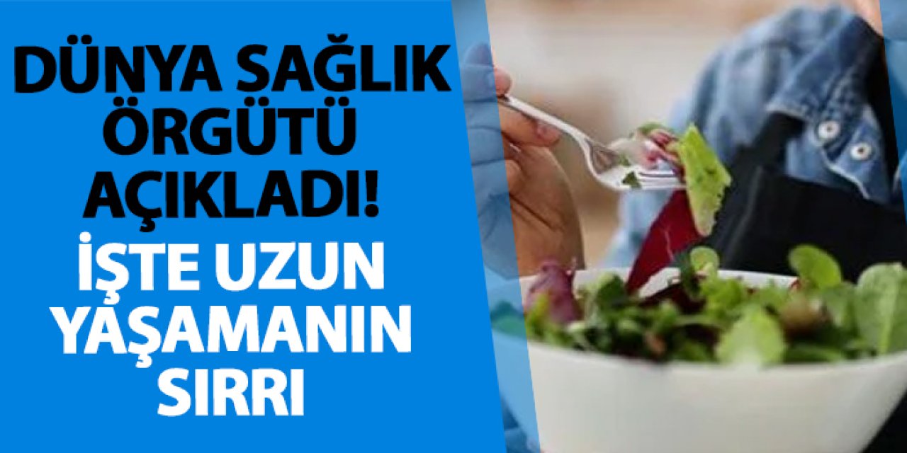 Dünya Sağlık Örgütü açıkladı! İşte uzun yaşamanın sırrı