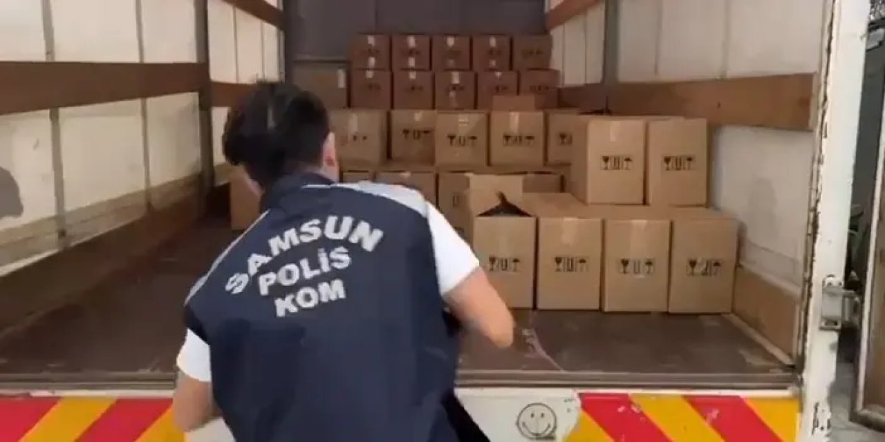 Samsun’da sahte içki operasyonu! 2 ton etil alkol ele geçirildi