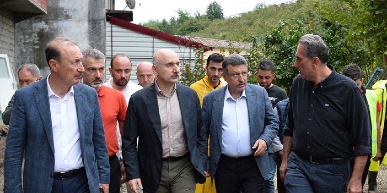 Bakan Yardımcısı İskurt, yağıştan etkilenen Trabzon'da incelemede bulundu