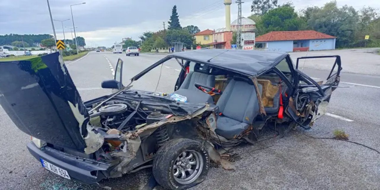 Samsun'da trafik kazası! 2 yaralı var