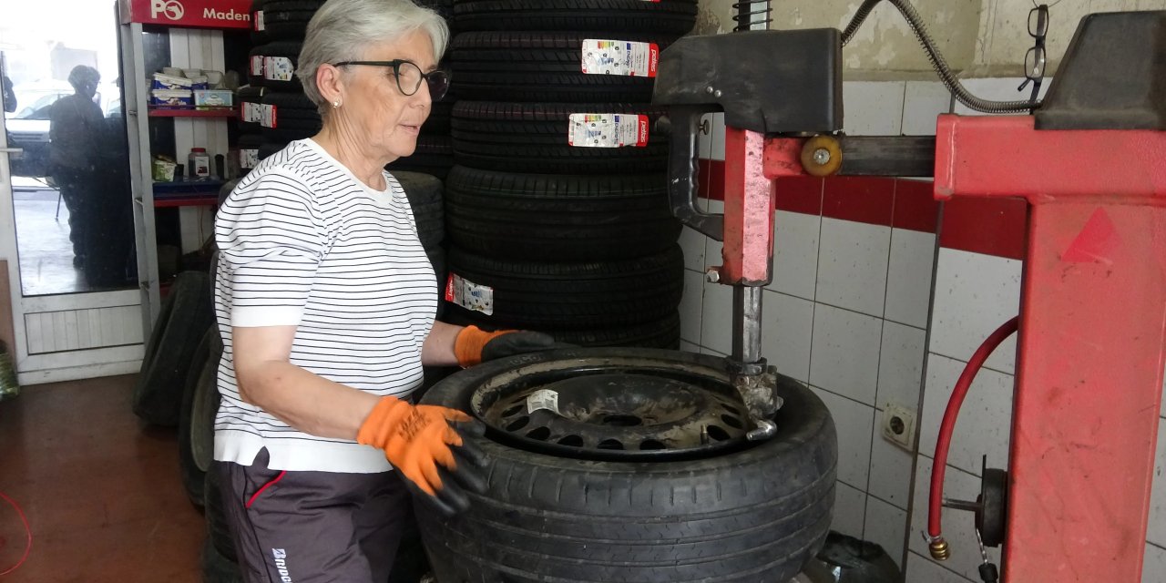 Giresun sanayisinde usta bir kadın