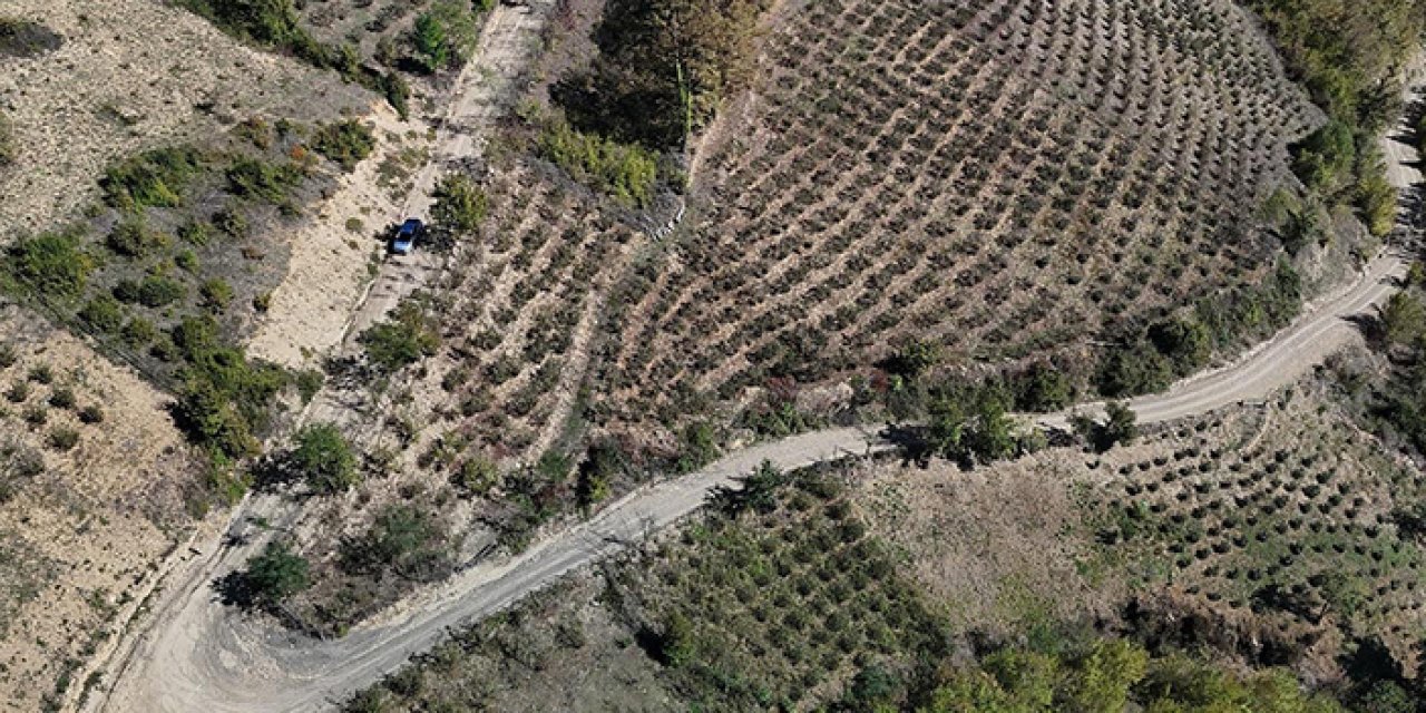 Samsun'daki yol çalışmalarına drone kontrolü