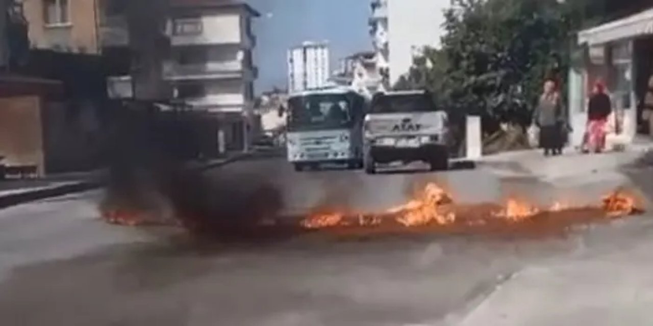 Ordu’da randıman düşük gelince sokak ortasında fındık yaktı!