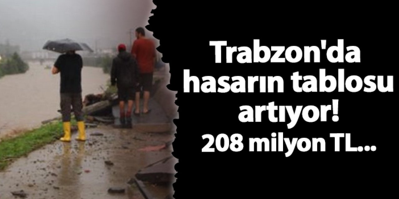 Trabzon'da hasarın tablosu büyümeye devam ediyor! 208 milyon TL...