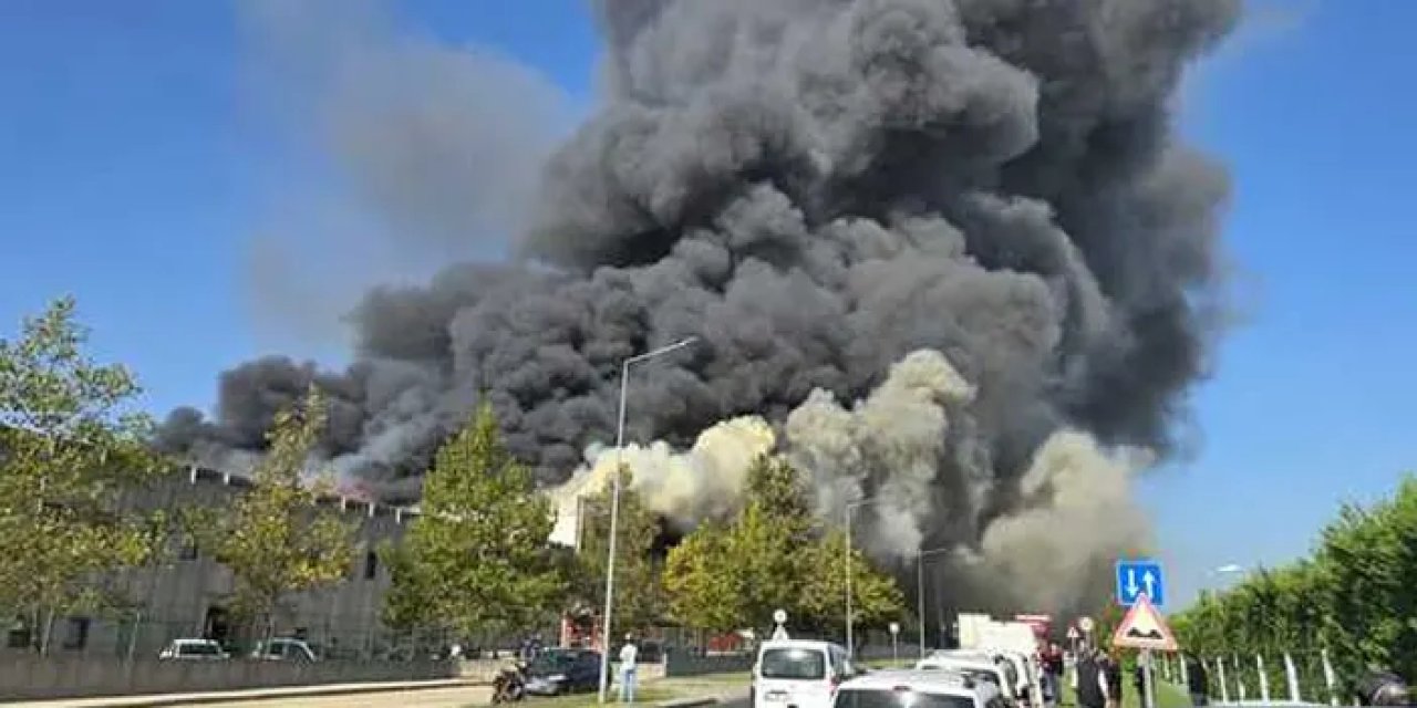 Tekirdağ’da korkutan yangın! Deri fabrikası alevlere teslim oldu