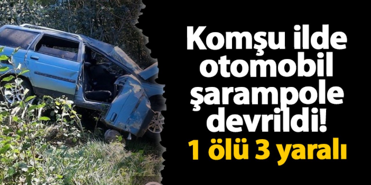 Giresun'da otomobil şarampole devrildi! 1 ölü 3 yaralı