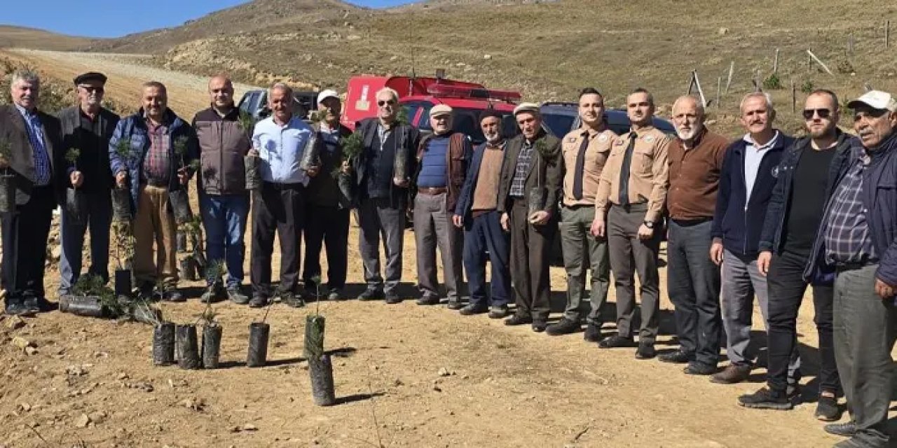 Giresun Bektaş Yaylasında fidanlar toprakla buluştu