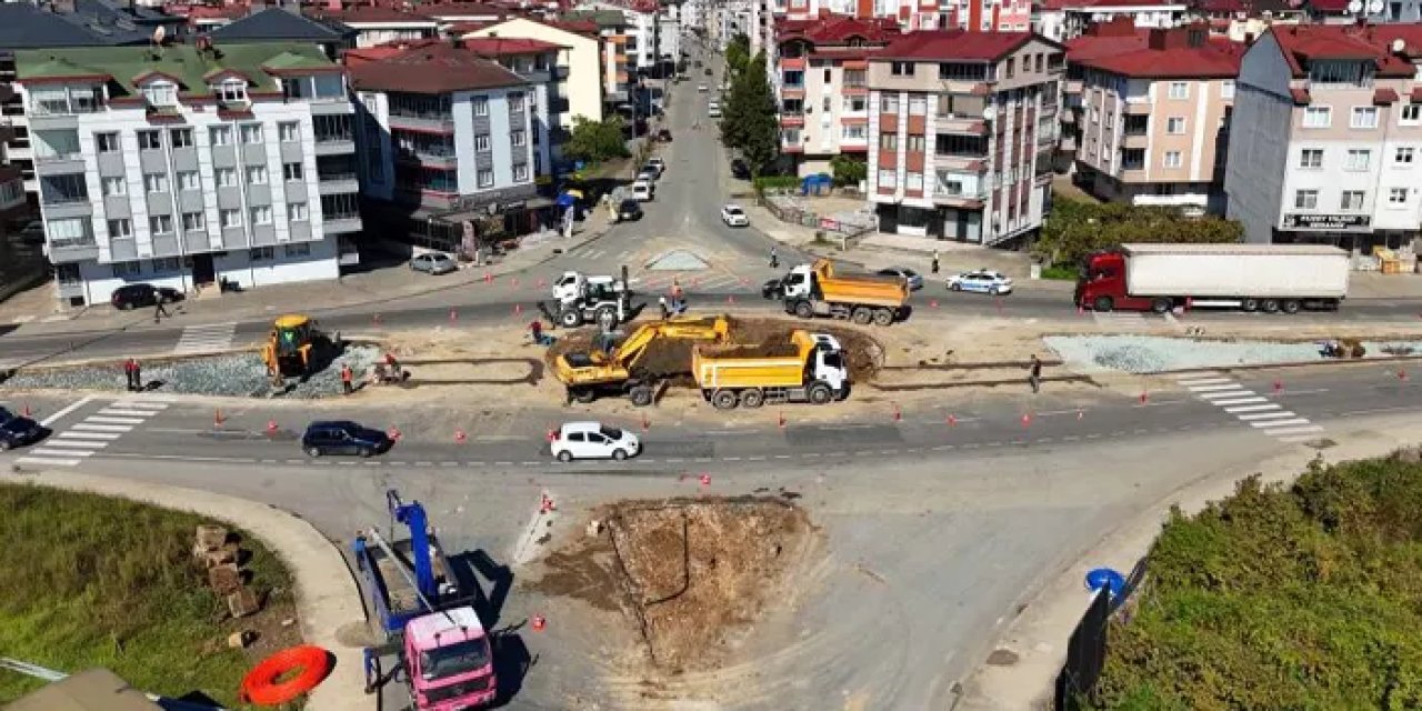 Ordu’da kavşak düzenleniyor