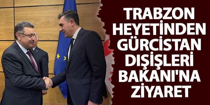 Trabzon heyetinden Gürcistan Dışişleri Bakanı'na ziyaret